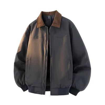Anti-wrinkle Down Jacket Men's Winter Lapel% White Duck Down Casual Cold-resistant Loose Solid Color Coat