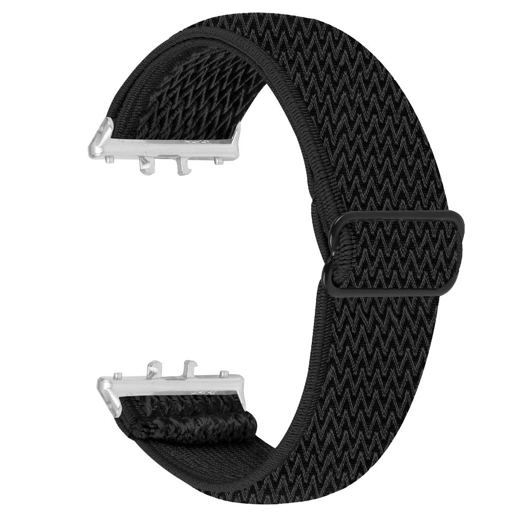 For Honor Watch X5 Watch Band Wave Pattern Nylon Woven Strap with Silver Connector