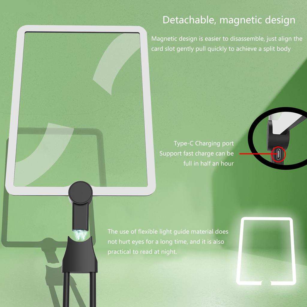 1.8X Magnifiers for Seniors Full Page Magnifying Lens with LED Light for Sewing Inspection