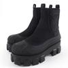 Pristine Monolith Re-Nylon Triangle Logo Gabardine Boots Black 36.5 2UE029 Used