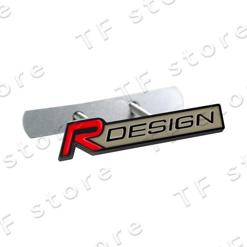 R Design Logo Car Front Grille Emblem Sticker For Volvo XC60 XC40 XC90 S40 S60 C30 V60 Car Side Fender Rear Trunk Badge Decor