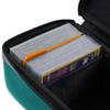 Quiver Time Teal Bolt Card Carrying Case - Durable Trading Card Storage Holder, Perfect for TCG Cards, MTG, and Deck Boxes, Includes Straps, Dividers,