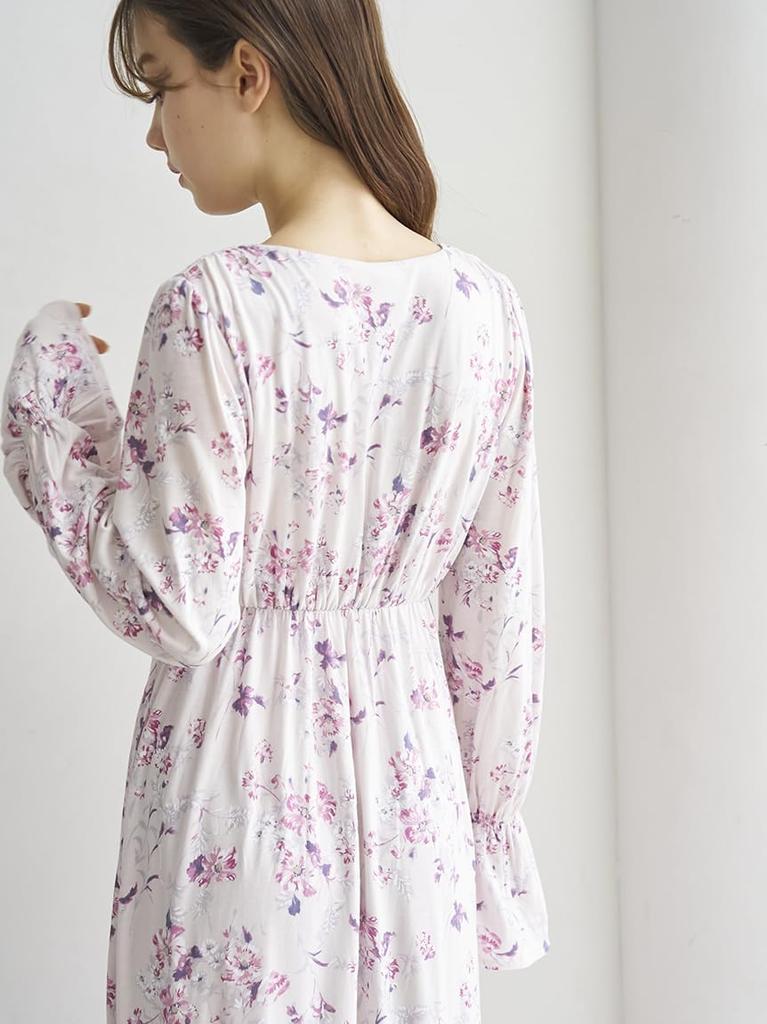 Gelato Pique Day Floral Long Sleeve Dress PWCO252237 Pink F Mother's Cup-in Women's