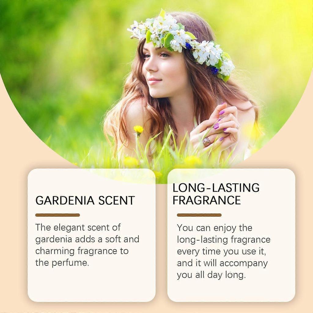Gardenia Elegant Perfume Lasting Fragrance Portable Gardenia Rose Elegant Fresh Gives Off Niche Appeal