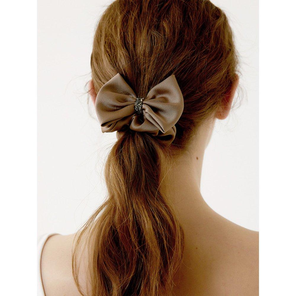 

Austrian Crystal Ribbon Scrunchie Jp-23-348S black