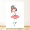 Liten Prinsesse Ballerina Lerret Plakat Rosa Svanetrykk Maleri Barnerom Veggkunst Plakater Ballettjente Bilde Babyrom Dekor
