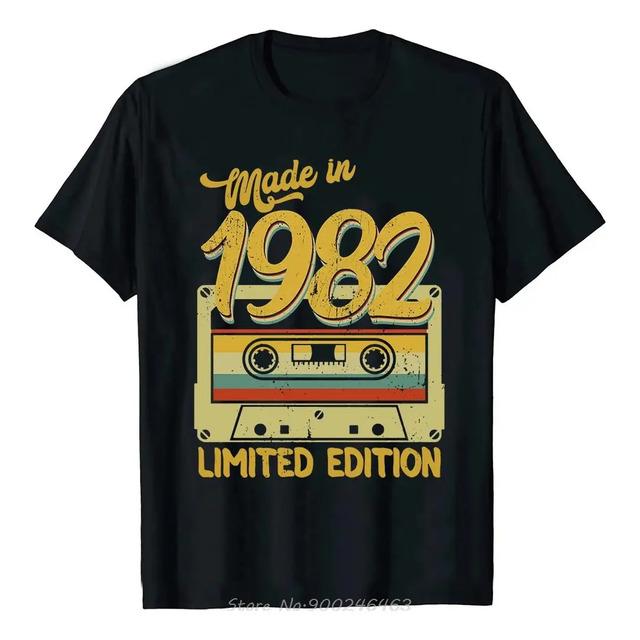 Camiseta Cassete Retro De Edicao Limitada De 1982 S
