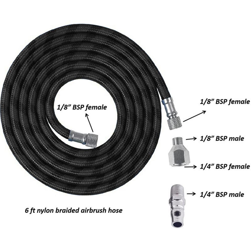 5.9ft Airbrush Hose Air Compressor Hose Airbrush Painting Airbrush Connecting High Quality Standard 1/8\" Fittings