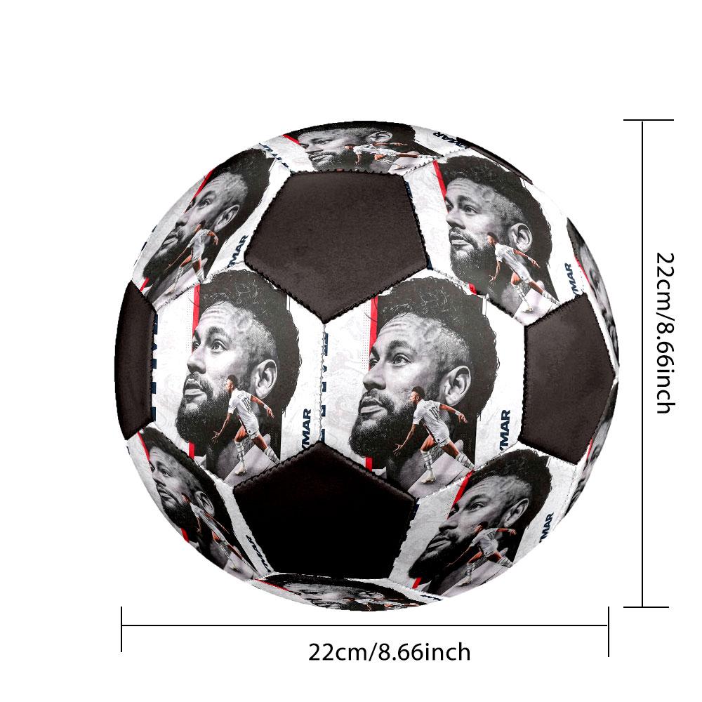 1PC Neymar Football Legend Size 5 Soccer Ball PrahaIndoor Soccer Ball Colorful All Ages Machine Stitched PVC Competition Ready Durable High-Bounce
