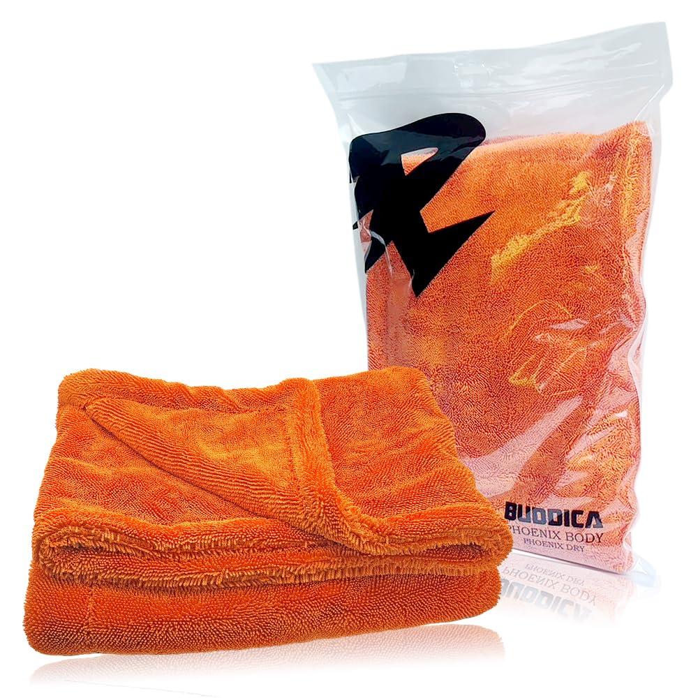 

BUDDICA PHOENIX Phoenix Dry in One Large Car Wash Buddica Super Wipes Down an Entire Car BODY Finish Go. Towel, Microfiber, Absorbent, оранжевый