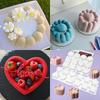 3D Heart/Star/Round/Square Flower Pudding Silicone Mousse Mould DIY Dessert Chocolate Mold Cake Decorating Tools Bakeware