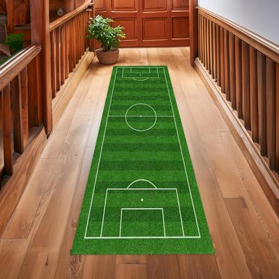 Football Field Grass Hallway Rug Runner Carpet Mat Soccer Turf Home Decoration Floor Rugs for Living Room Bedroom Kids Room