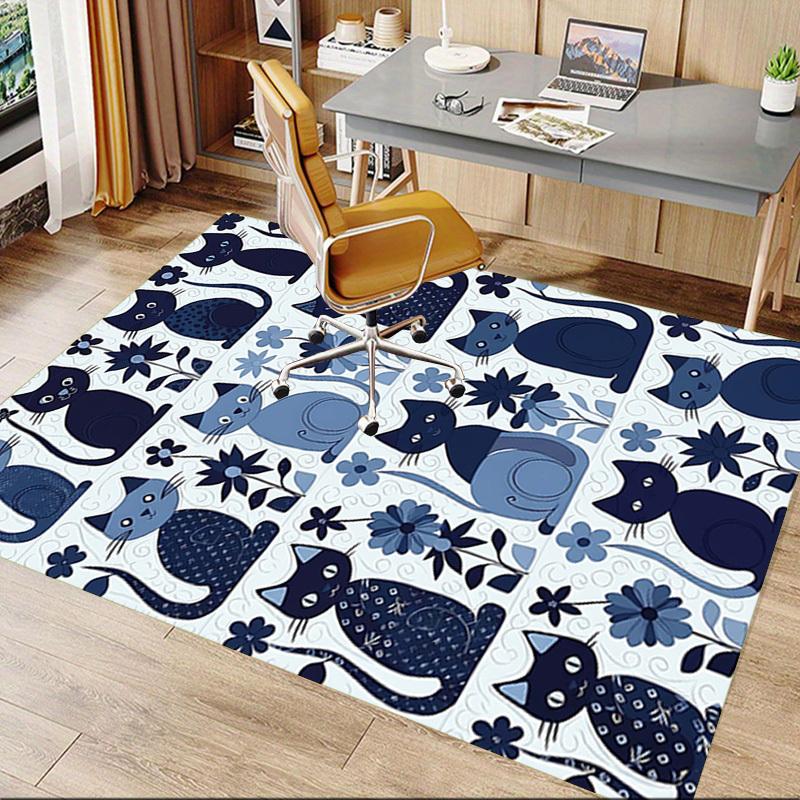 1PC cat flower Extra Large Non-Slip Floor carpet, Office, family, bedroom, Studio - Large Area RugJ0401