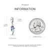 Original Charms Copper Dreamy Blue Orchid Leaf Pendants Fit Charms Plata Bracelets For Women Jewelry Making Fine Gifts