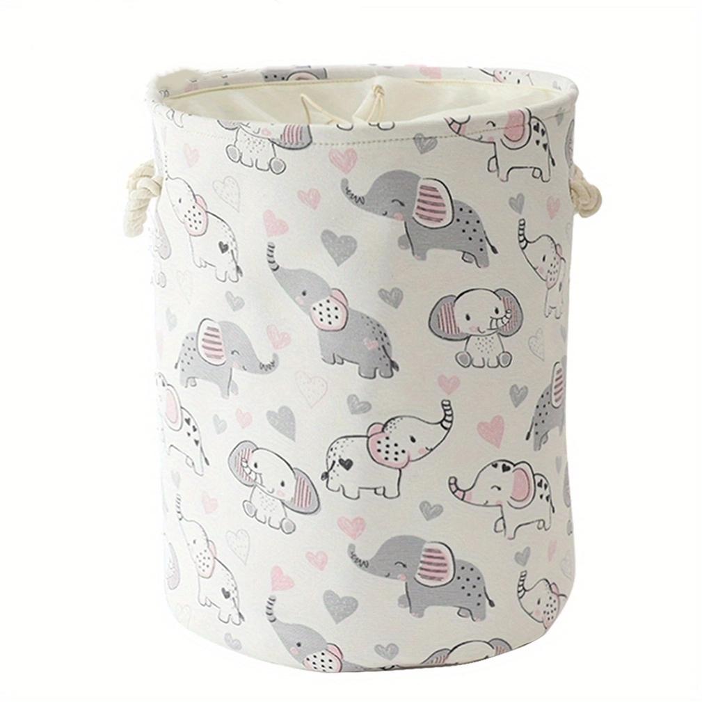 Laundry Basket Large Thicken Fabric Storage Basket Cute Animal Design Storage Bin Box with Drawstring Clothes Hamper Toys Basket 43x34cm 3180₽