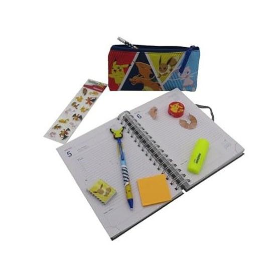 CYPBRANDS Pokémon stationery set pencil case pencils eraser sharpener pen highlighter stickers multicolor official product