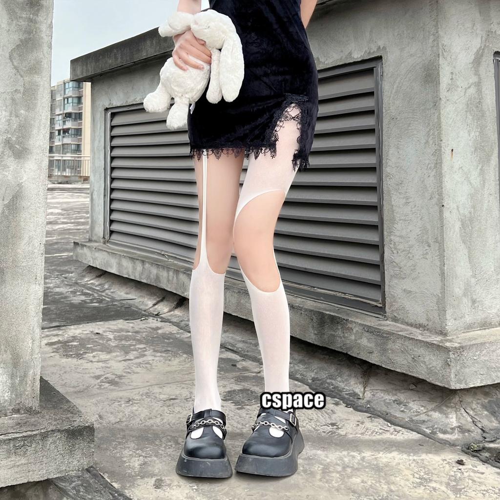 Spice Girls Fishnet Stockings Suspenders Integrated Hollowed Holes Sexy Ins Internet Celebrities Same Style Dark Stockings Knee Socks Women
