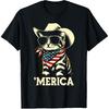 USA 'Merica Cat 4th of July Men Funny Patriotic T-Shirt