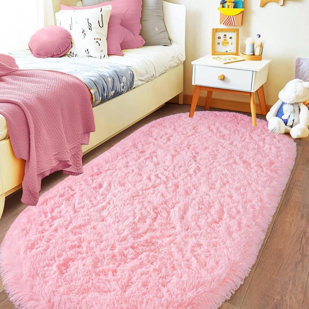 Tie Dye Hellgrauer Teppich Oval Flauschig Plüsch Bettvorleger Kinderzimmer Feuchtigkeitsbeständige Matte Wohnzimmer Heimdekoration Teppiche