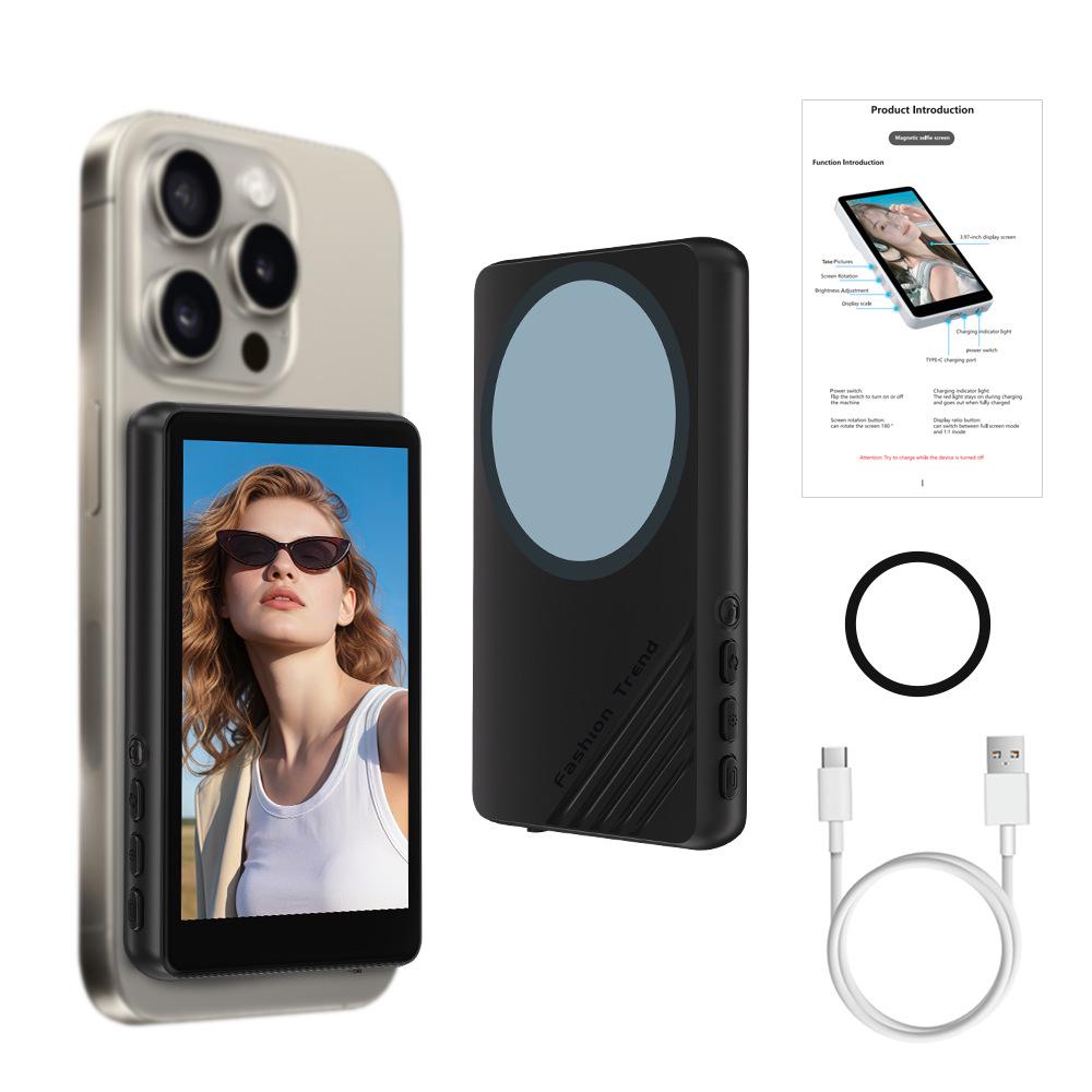 Tragbares Bluetooth-Selfie-Display mit magnetischer Halterung und Fernbedienung für Reisen