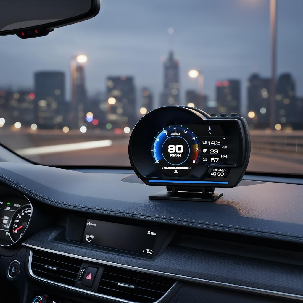 Universal A501 OBD2 Auto Meter Car HUD Turbo Gauge Car Head Up Display Smart Digital Security Alarm Water&Oil Temp RPM