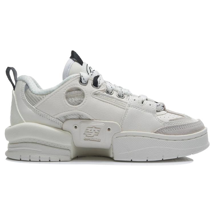 Li Ning Wave Zen Abrasion Resistant Lightweight Slip Resistant Low Top Skateboard Shoes Women's Snow AGCR272-2