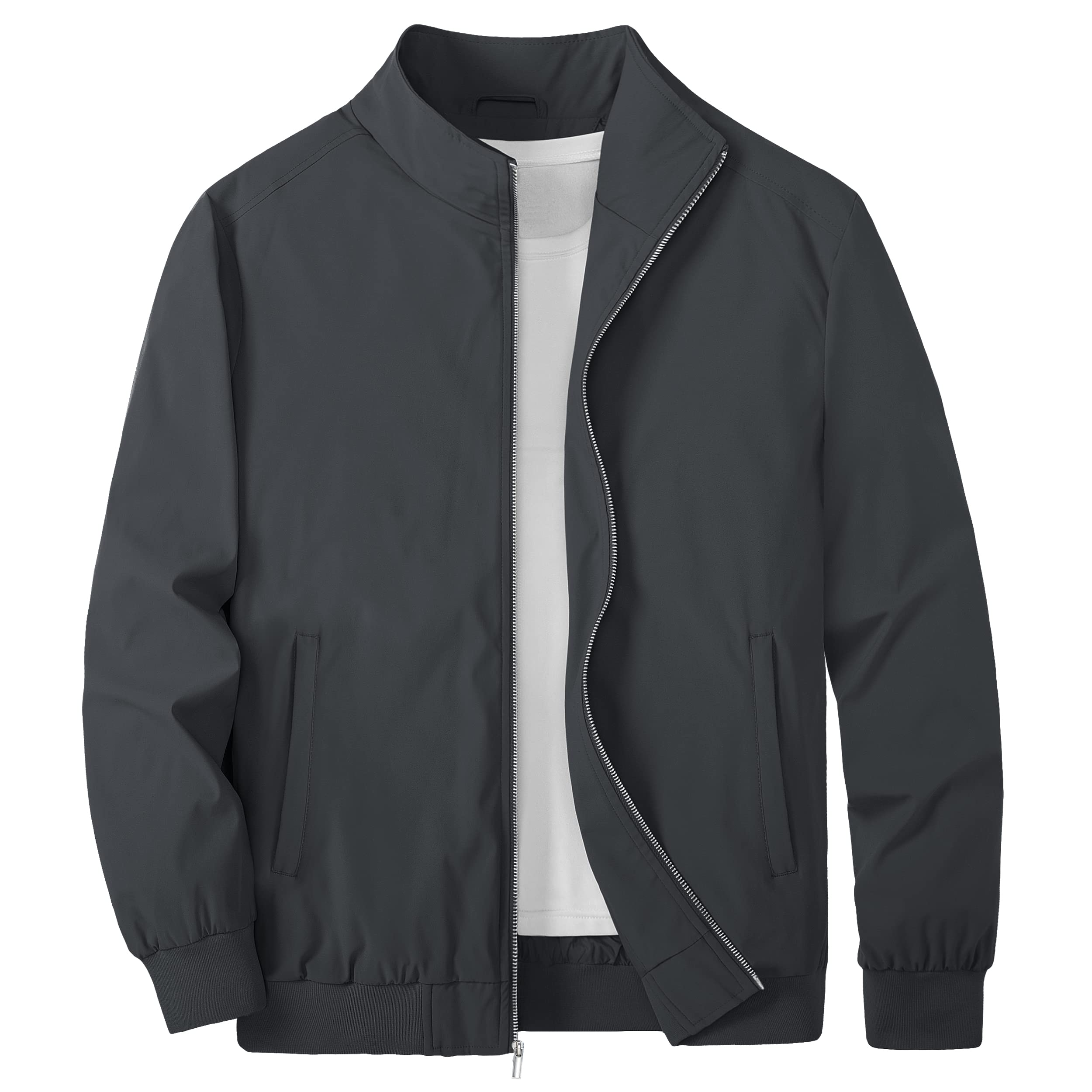 

KEFITEVD Осень Плюс Легкий Темный Размер L Мужская Куртка, Ветрозащитная, Водоотталкивающая, Верхняя одежда, Гольф, Рабочая одежда, Джемпер, Размер, Серый, Куртка, Зима,