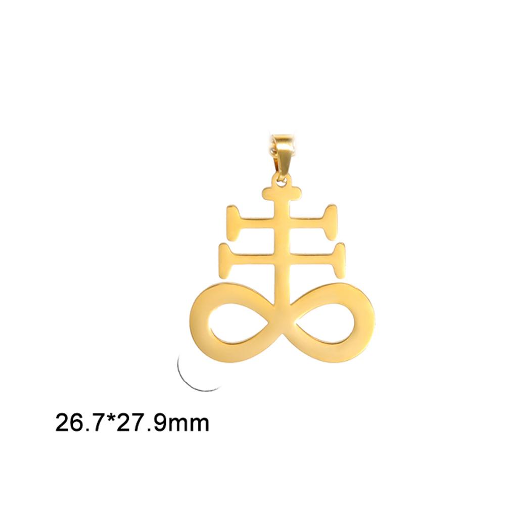 Dawapara Lucifer's Sigil Charm Seal Pendant Lucifer Symbol Charm Stainless Steel DIY Accessories for Necklace