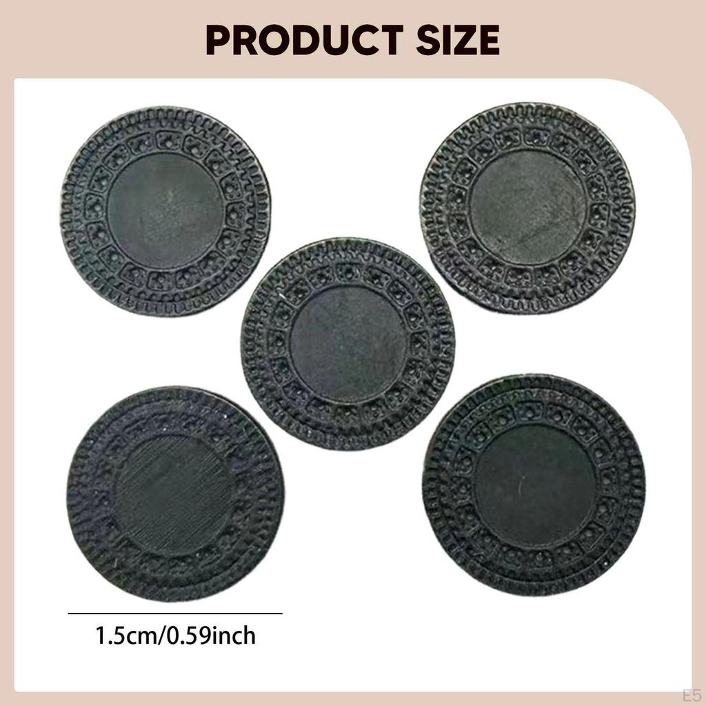 5 Pieces 1/64 Manhole Cover Models Miniature Covers Decorative for Collectors Mini