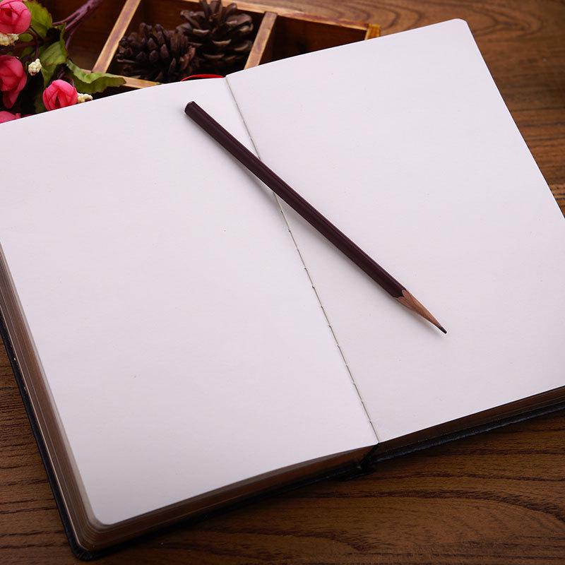 Bardzo gruby retro europejski skórzany notatnik-planer