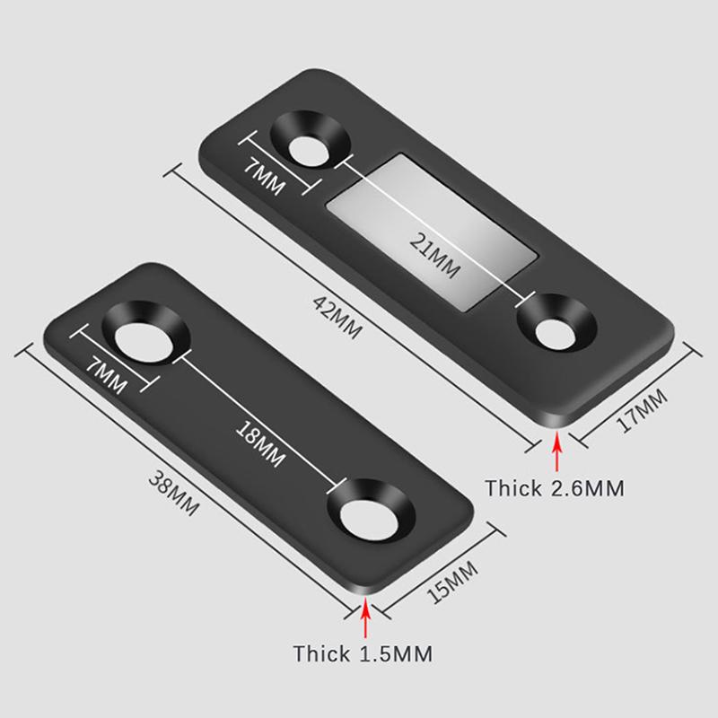 5 Pairs Magnetic Cabinet Catches Ultra Thin Door Strong Magnets Stopper Invisible Adhesive Drawer Magnet Lock