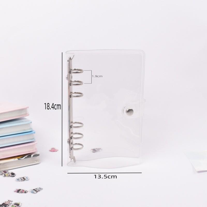 Transparent PVC A5 Planner Cover with Refillable Binder & Zipper Bag
