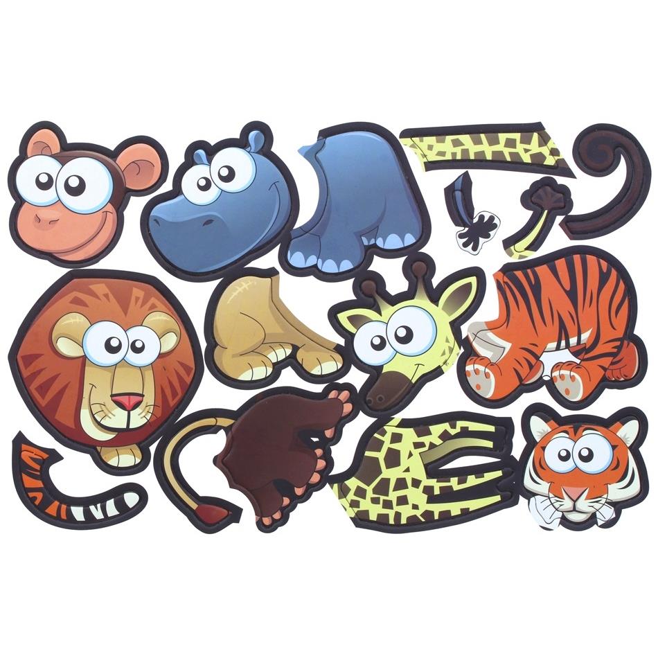 Puzzle Magnetic Dry Erase Board Puzzle Safari Animals 60 pcs.