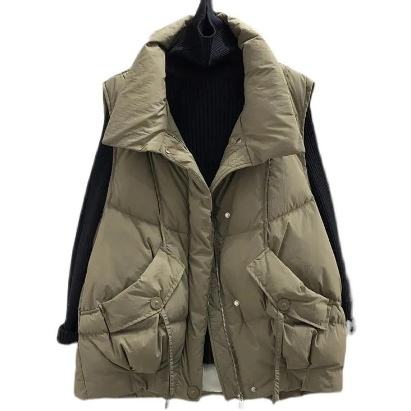 Chaleco de Alta Gama Estilo Occidental Chaleco Acolchado de Algodón para Mujer Otoño e Invierno Chaleco Suelto: vacío(0)
