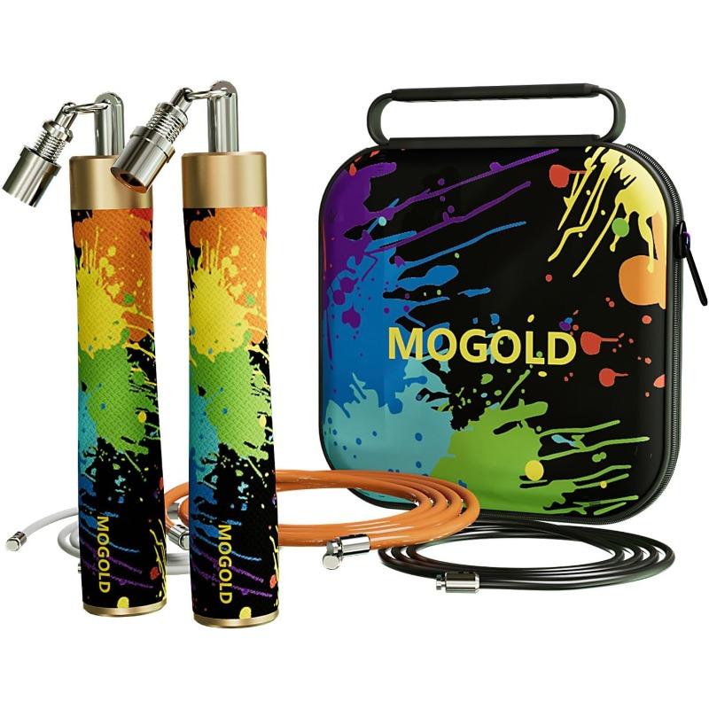 

Утяжеленная скакалка для мужчин и женщин - Сменные 1/5 фунта 1/4 фунта 1/2 фунта Тяжелые скакалки - Вращение на 360 градусов - Регулируемая длина