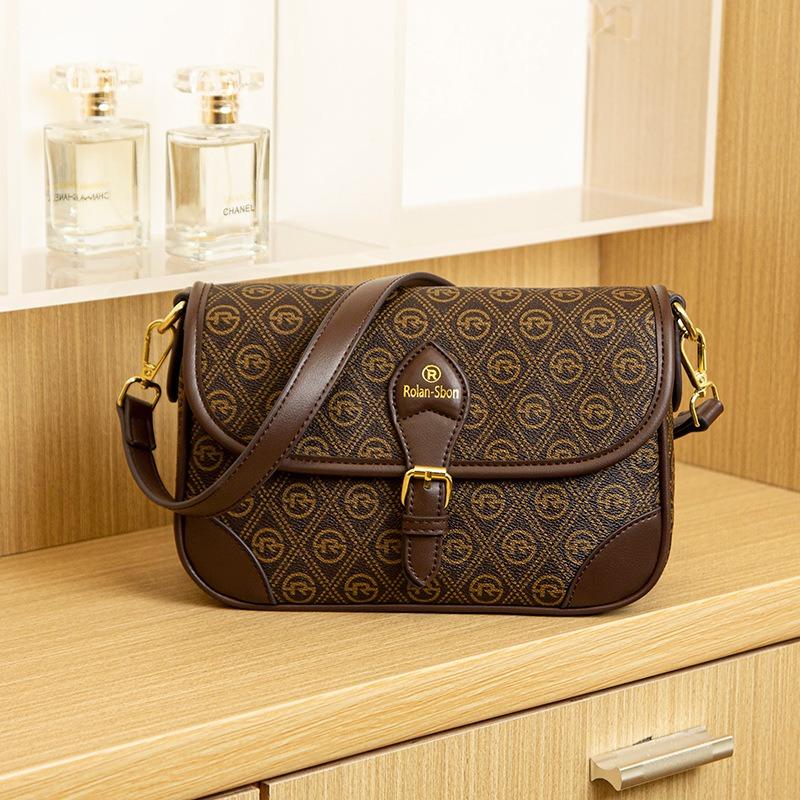 New fashion retro small square bag casual simple women's bag commuting versatile shoulder bag premium messenger bag