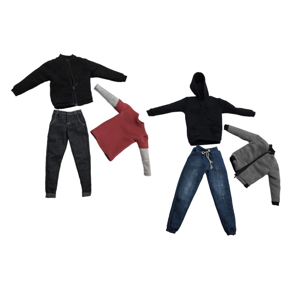 1/6 Scale Male Figure Doll Clothes Jacket and Pants Handmade Miniature Clothing Costume for 12 inch Doll Model Figures Body Accs