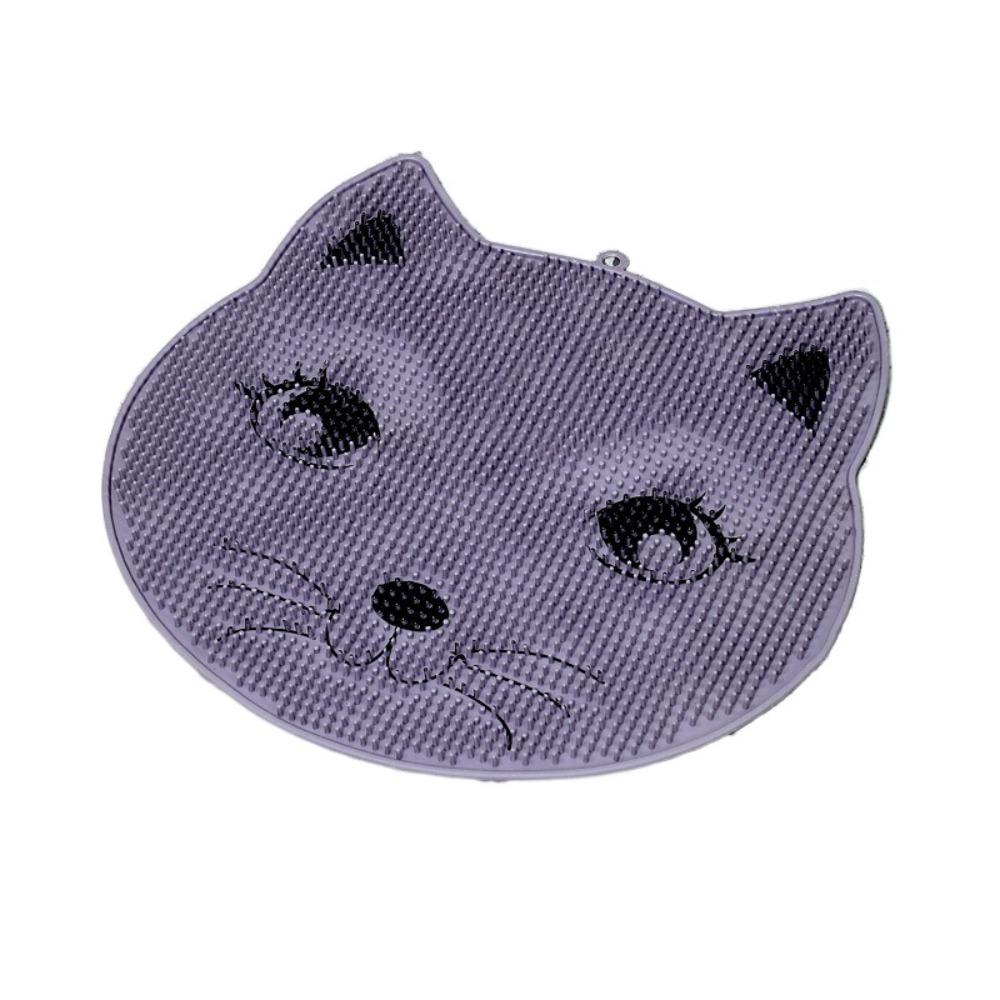 Cat Shaped Bathroom Non Slip Pad Cartoon Floor Mat Shower Foot Scrubber Mat  Washroom