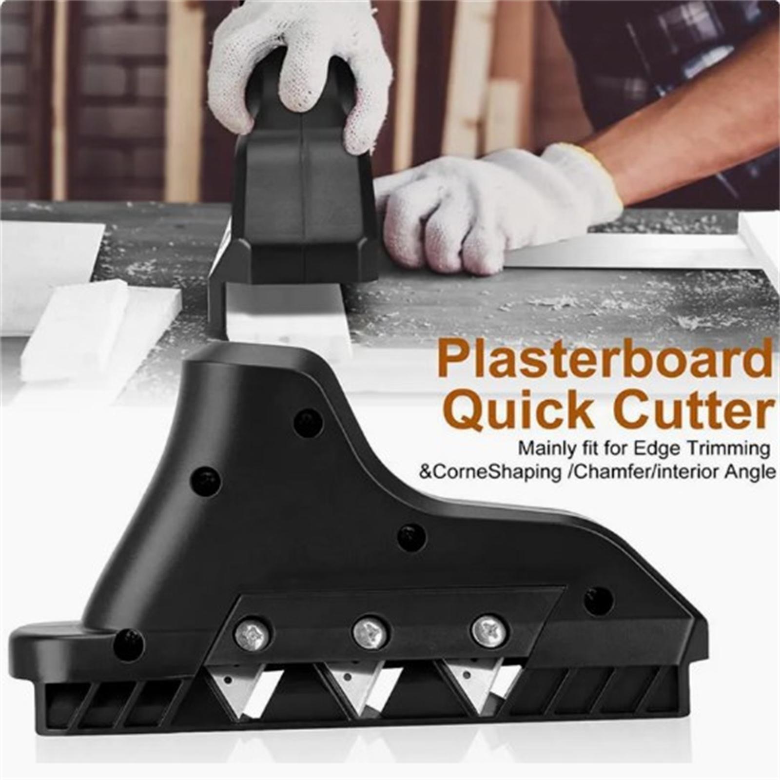 

Plasterboard Fast Cutter Gypsum Board Hand Plane Drywall Edge Chamfer Woodworking Trimmer black #1