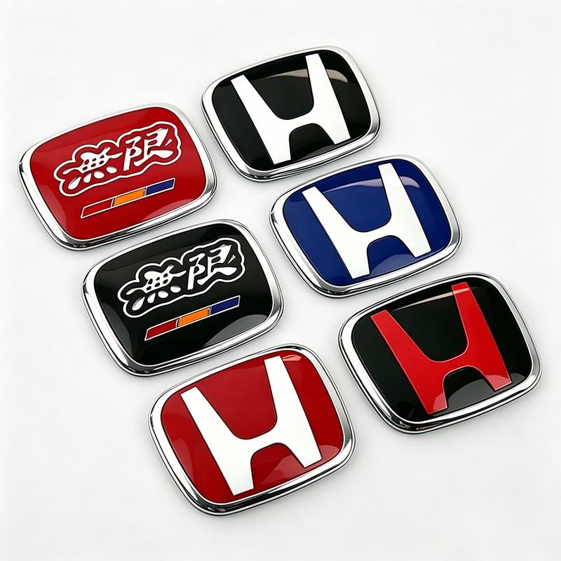 1PC Car Steering Wheel H Logo Emblem Cover Sticker Replacement for Honda Civic Fit Jazz Accord CRV HRV City Odyssey Passport DI4