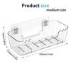 Transparent Wall-Mounted Organizer No Drill Drain Holes Toy Storage Organizer Multi-Purpose Bath Toy Holder Kitchen