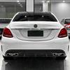 Mercedes W205 Sport Model C63 Style Rear Diffuser Tailpipe Upgrade for C180L, 200L, 260L AMG Exhaust.