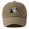 Cute and silly cat printed baseball cap for men and women, versatile for casual wear, daily outdoor hiking