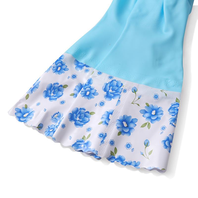 Winter Household Cleaning Warm Dishwashing Drawstring Fresh Open Mouth Laundry Gloves