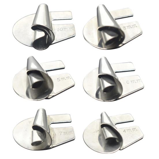 5/6/8Pcs Sewing Rolled Hem Foot Stainless Steel Sewing Machine Rolled Hemming Presser Foot Household Sewing Shop