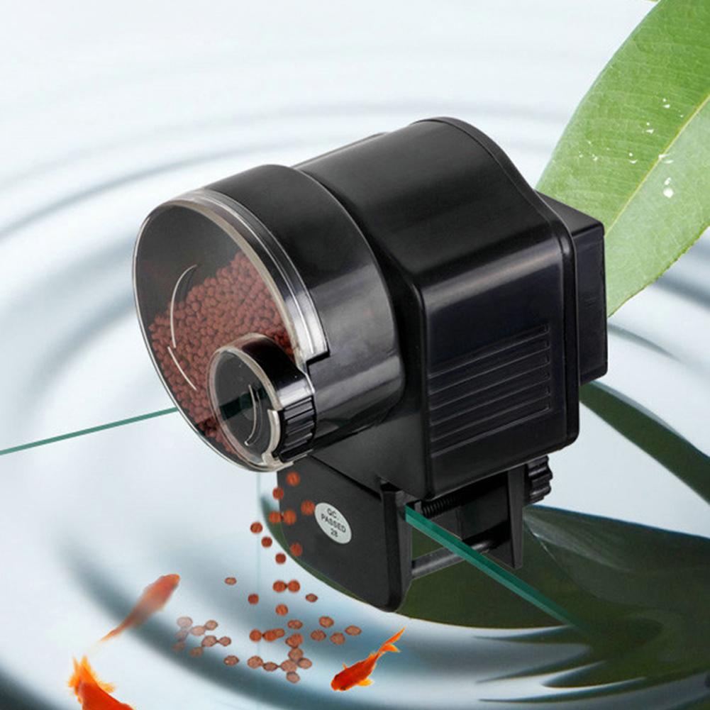 Automatic Pet Feeder Electrical Automatic Fish Feeder Battery-Operated Portable Practical Creative Plastic Digital for Aquarium