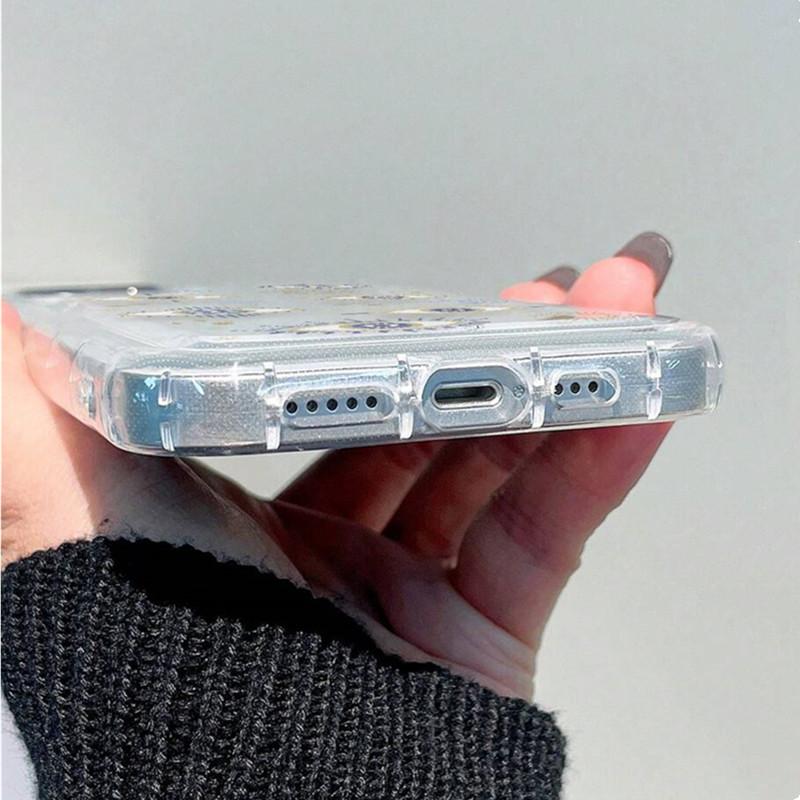 Eye & Star Print Shock Absorbing Clear Phone Case For iPhone 16 15 14 Pro Max 11 12 13 Pro 7 8 Plus X XR Shockproof Back Cover