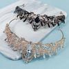 Zinc Zinc Alloy Queen Rhinestone Baroque Women Hair Accessories Tiara Bride Crown Korean Style Headband