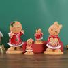 Gingerbread Man Resin Ornament Christmas Figurine Decoration For Tabletop Shelf Display Holiday Party Centerpieces