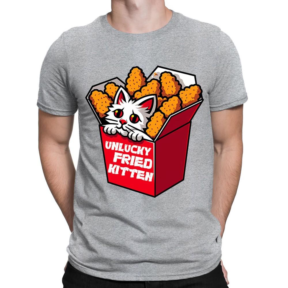 

Смешной кот Неудачный Жареный котенок Тикка Масала Смешные мужские женские футболки Топ #DNE 2XL
